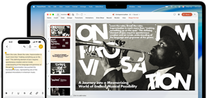 iPhone Mirroring app, with iPhone screen shown on MacBook Air screen